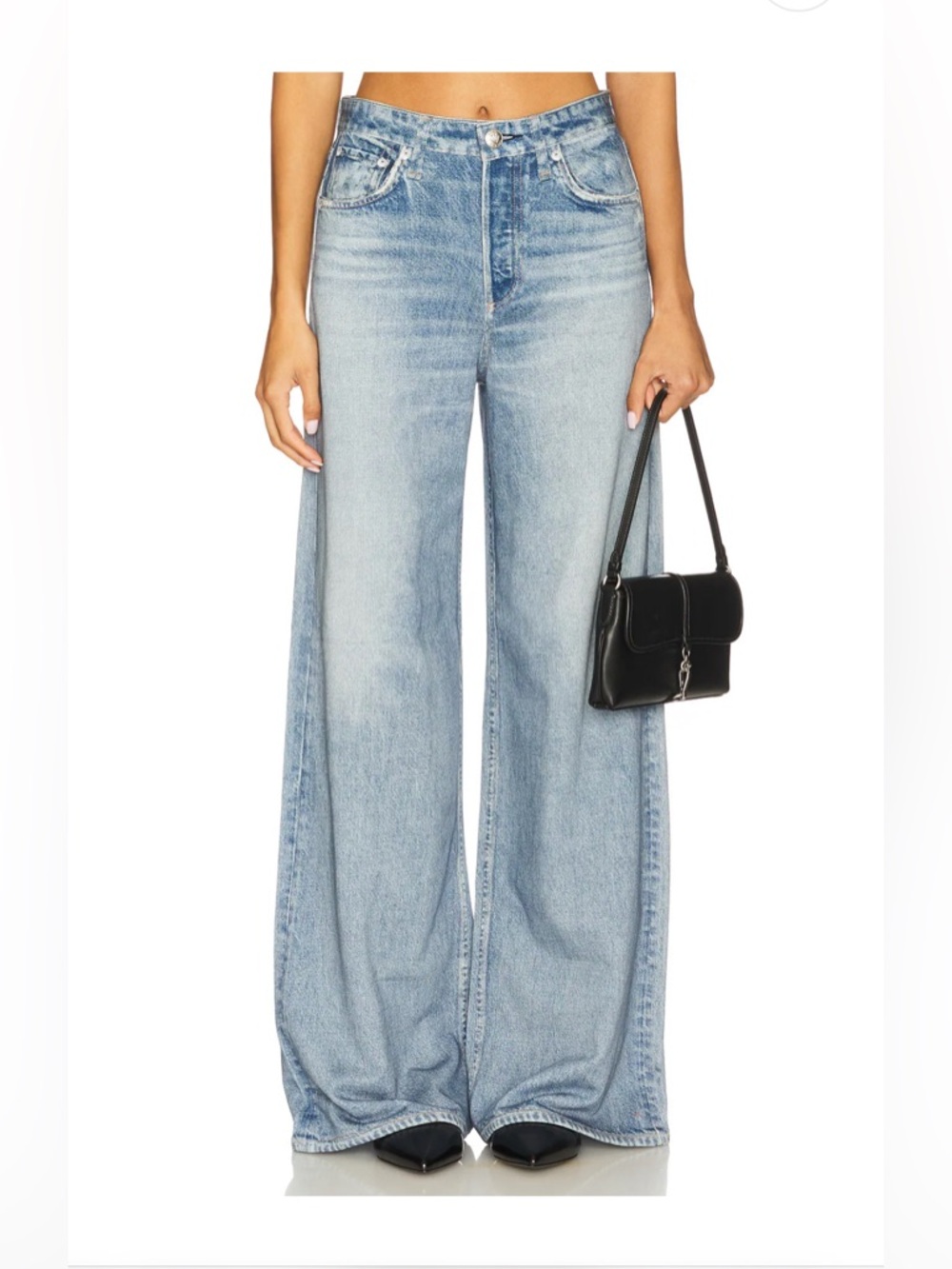 Sz 26 Rag & Bone Miramar Terry Sofie Wide Pant Jeans in Raily